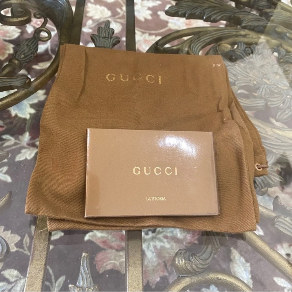 Vintage Gucci GG canvas horsebit wooden sandal. Size 35.5 - Picture 16 of 16